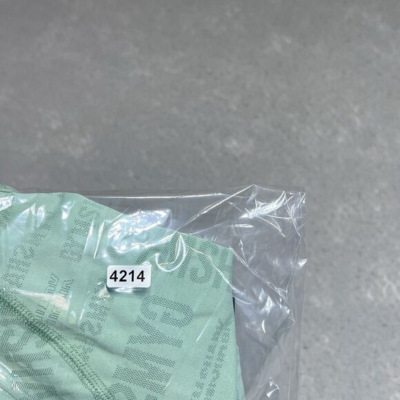 Gymshark Vision Long Sleeve Crop Top Large Green Lightweight Seamless Thumbhole - Picture 11 of 11